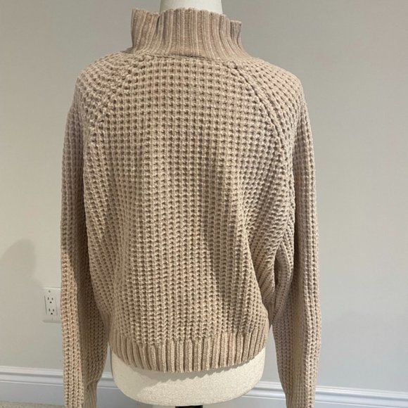 Cozy Tan Turtleneck Sweater - Picture 2 of 3